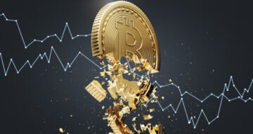 Wie diese goldene Bitcoin-Münze zerbröselt auch der Bitcoin Kurs